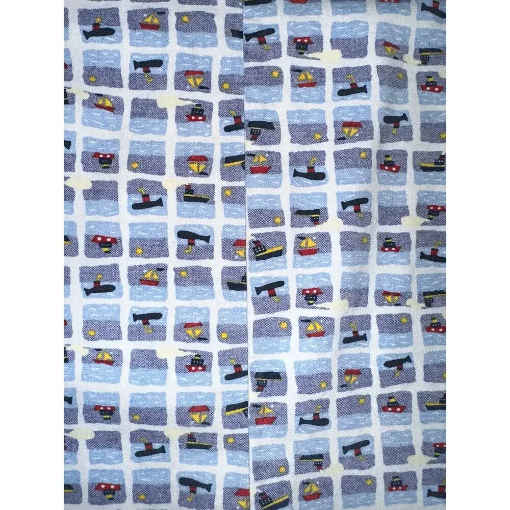 Vintage Carters Baby Blue Nautical Boat Ship Submarine Overall Romper 12-18M